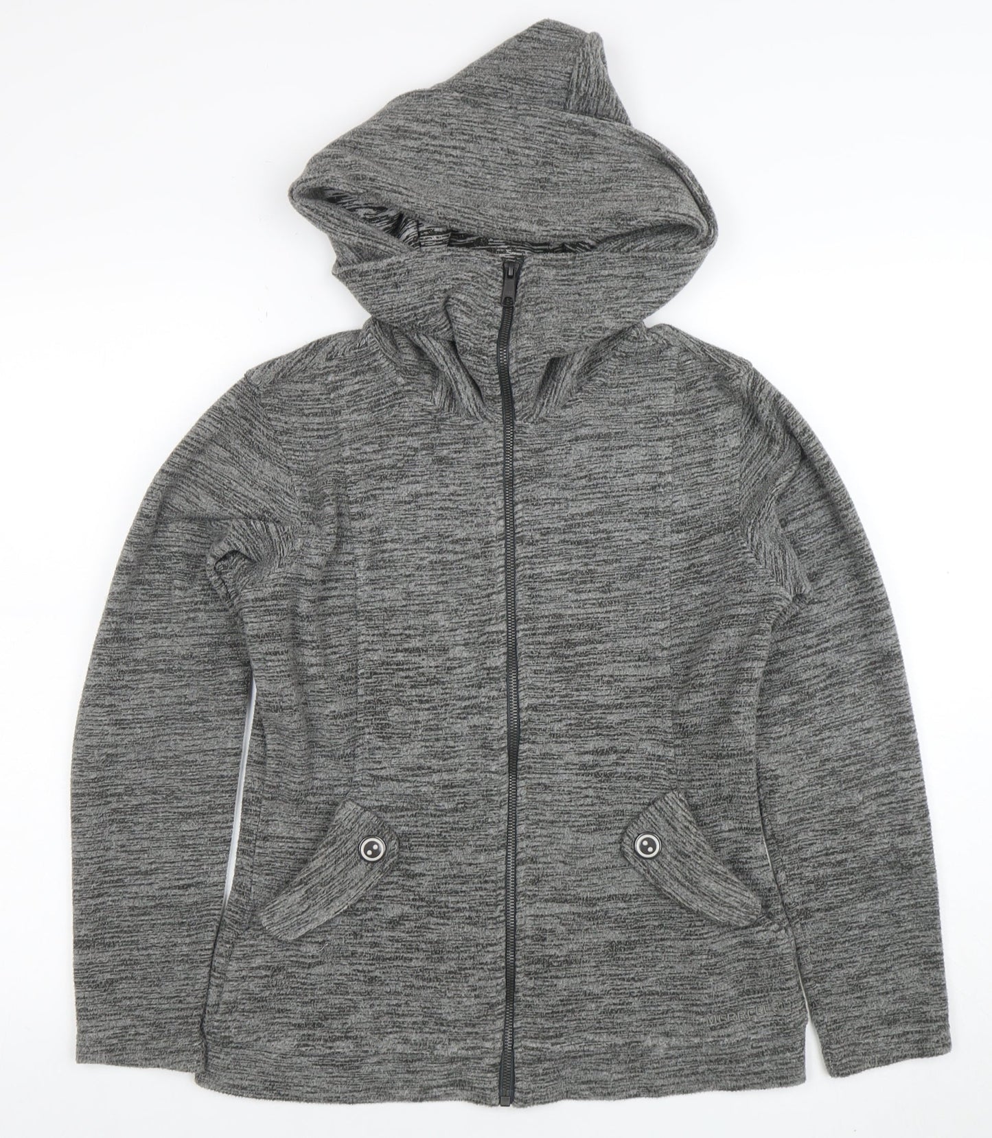 Merrell Women Grey XS Hooded Full Zip Jacket Polyester Lined