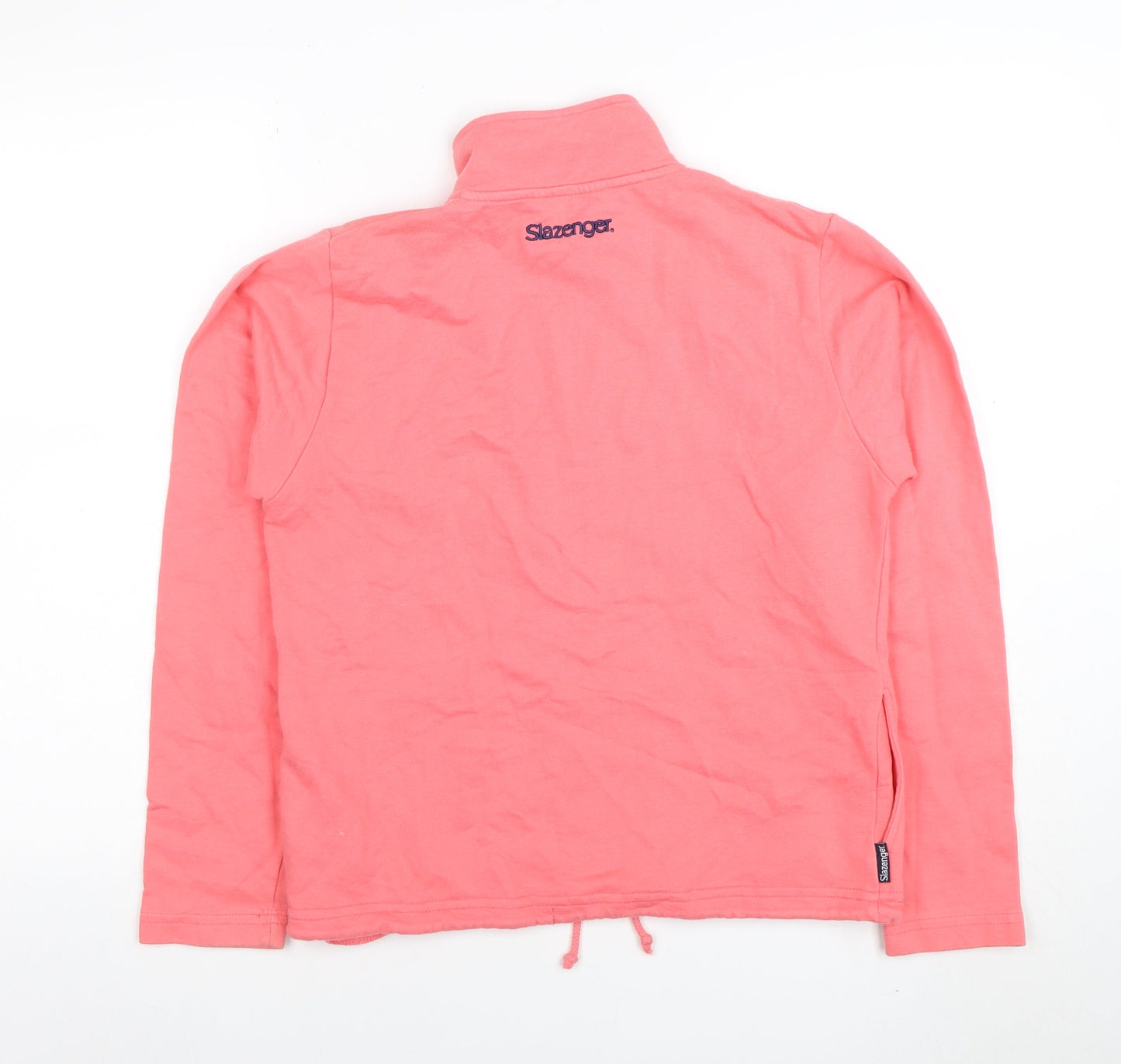 Slazenger Girls Pink Full Zip Hoodie 13-14 Years Cotton Sportswear