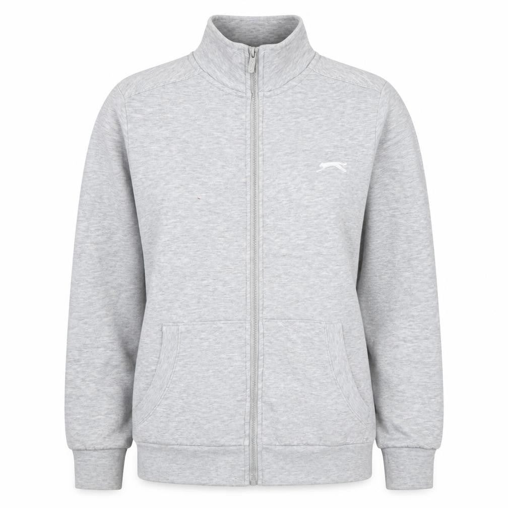 Slazenger Women's Grey XS Full Zip Sweatshirt with Logo