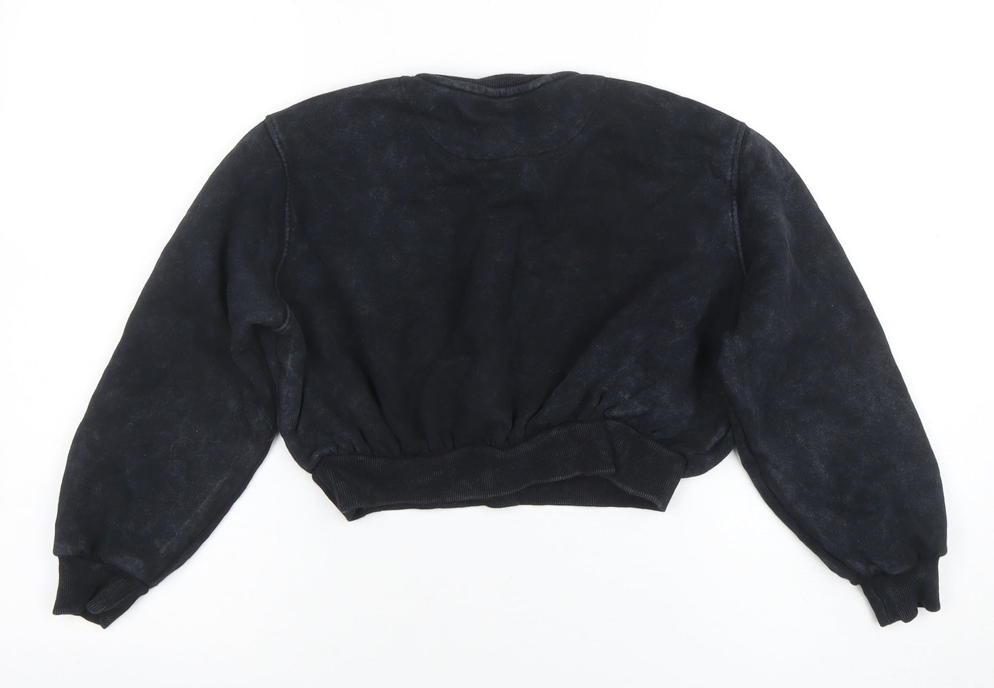 Marks and Spencer Girls Black Harvard Graphic Crew Neck Sweatshirt 9-10 Years