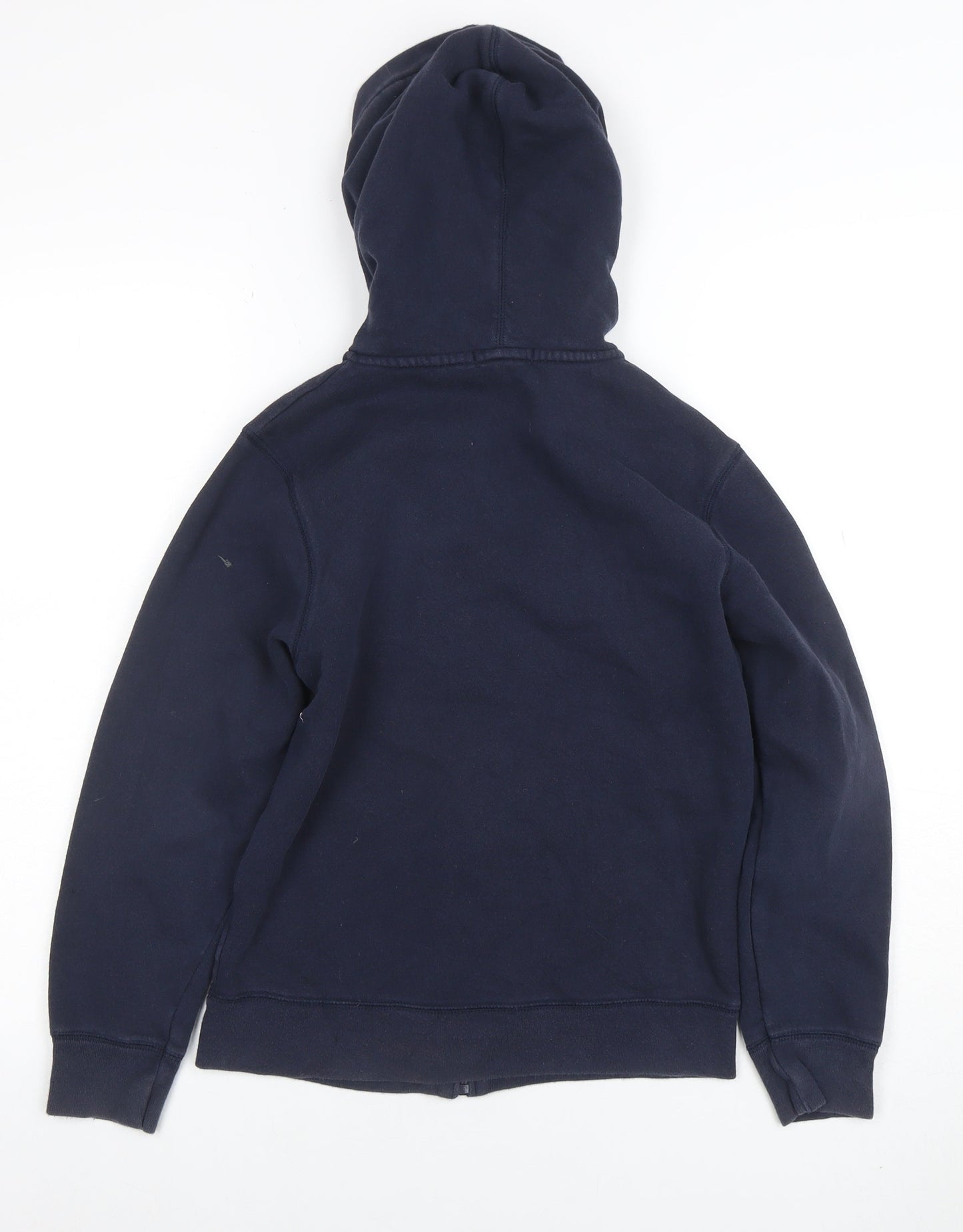 GAP Girls Blue Full Zip Fleece Hoodie 10-11 Years Embroidered Logo
