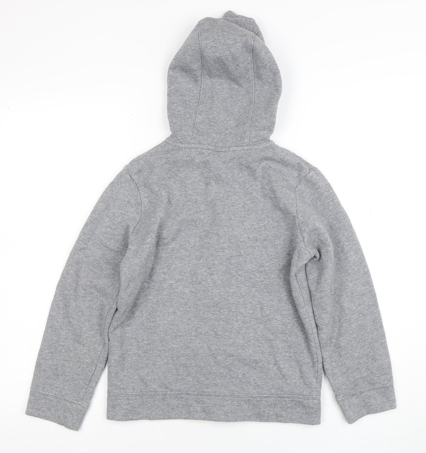 Nike Boys Grey Full Zip Hoodie Age 8-9 Years Cotton Blend