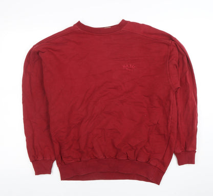 Eagle No1 Basicwear Men's Red Small Crew Neck Pullover Sweatshirt