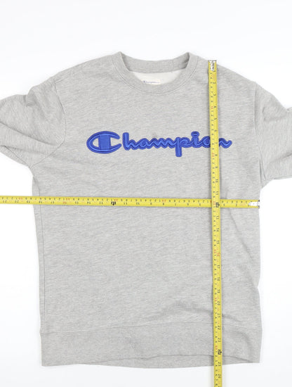 Champion Men’s Grey Small Crew Neck Pullover Sweatshirt