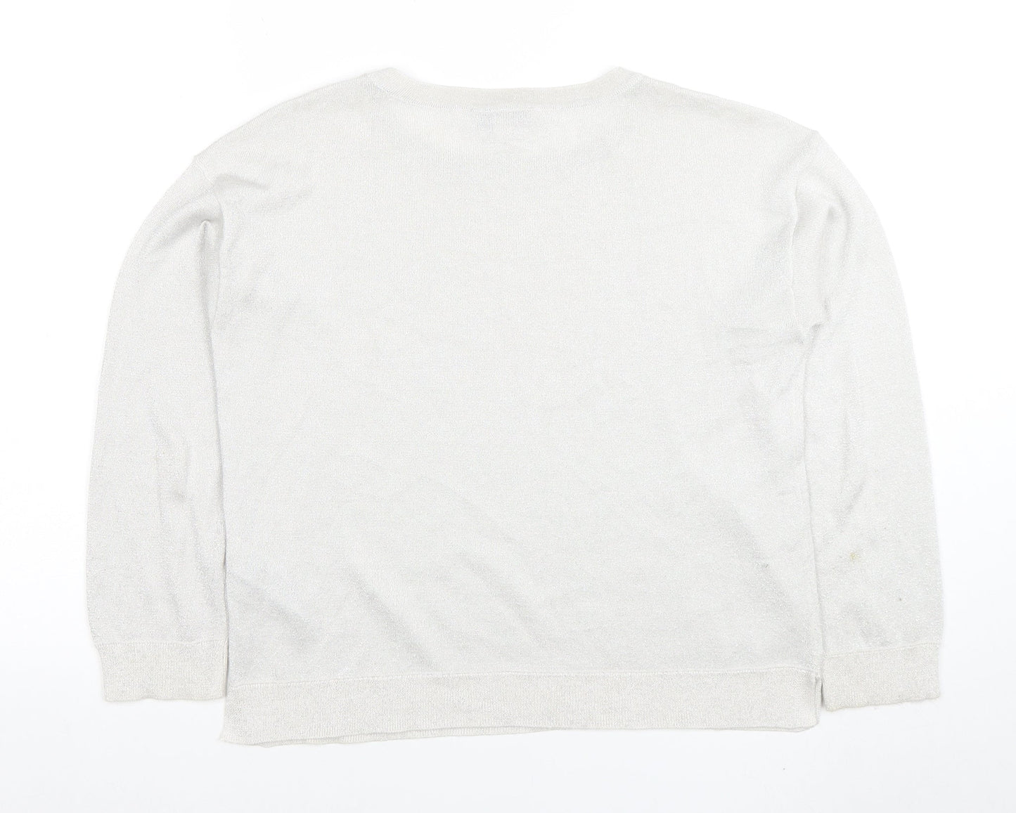 Marks and Spencer Women's Ivory Knit Long Sleeve Top Size S