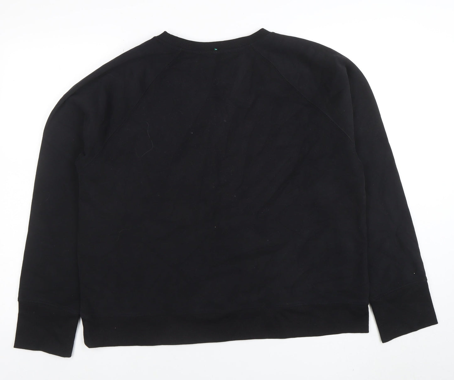 DKNY Sport Womens Black XL Pullover Sweatshirt Rhinestone Logo Casual