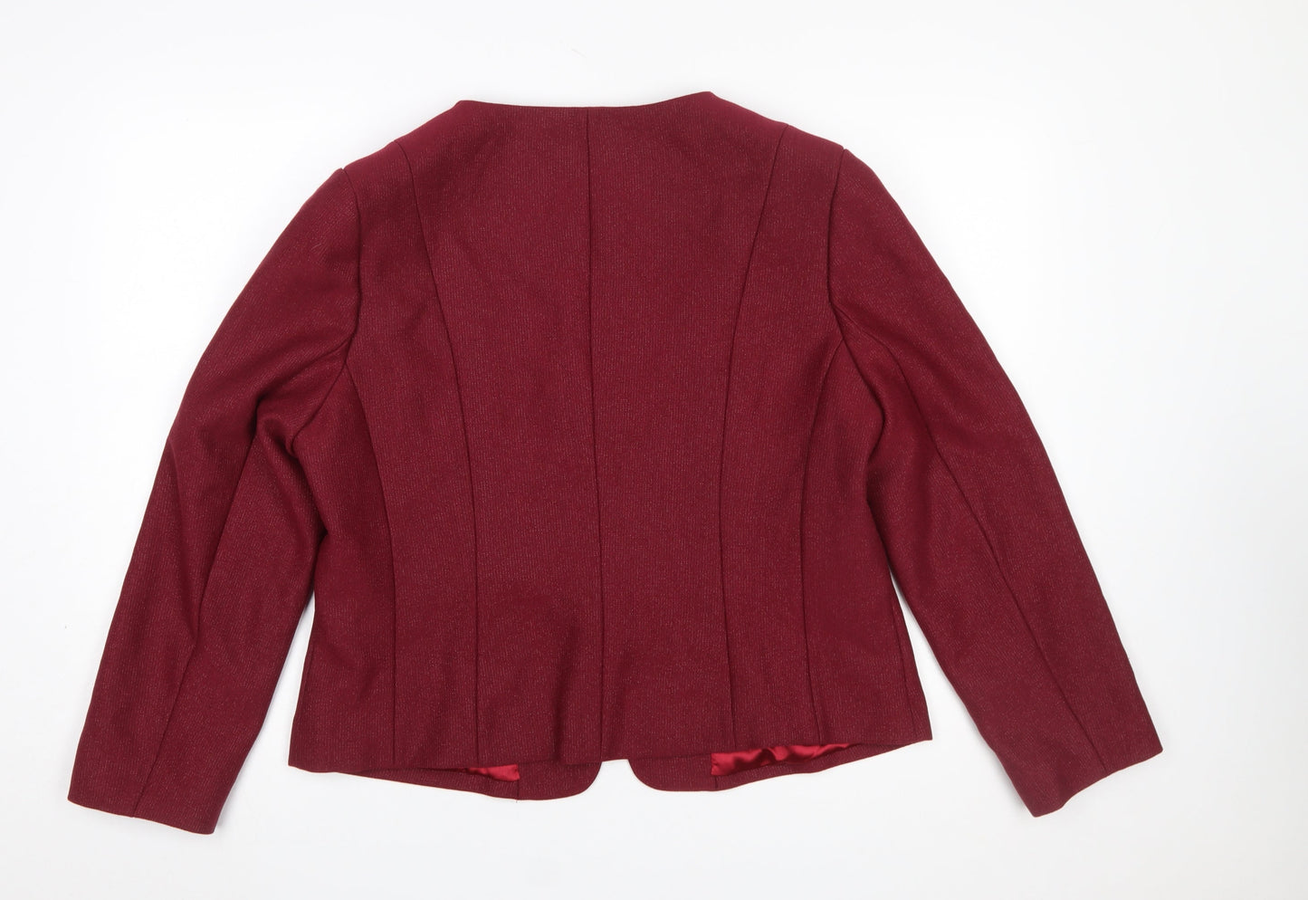 Woman Times Women's Red Long Sleeve Single-Breasted Blazer 4XL