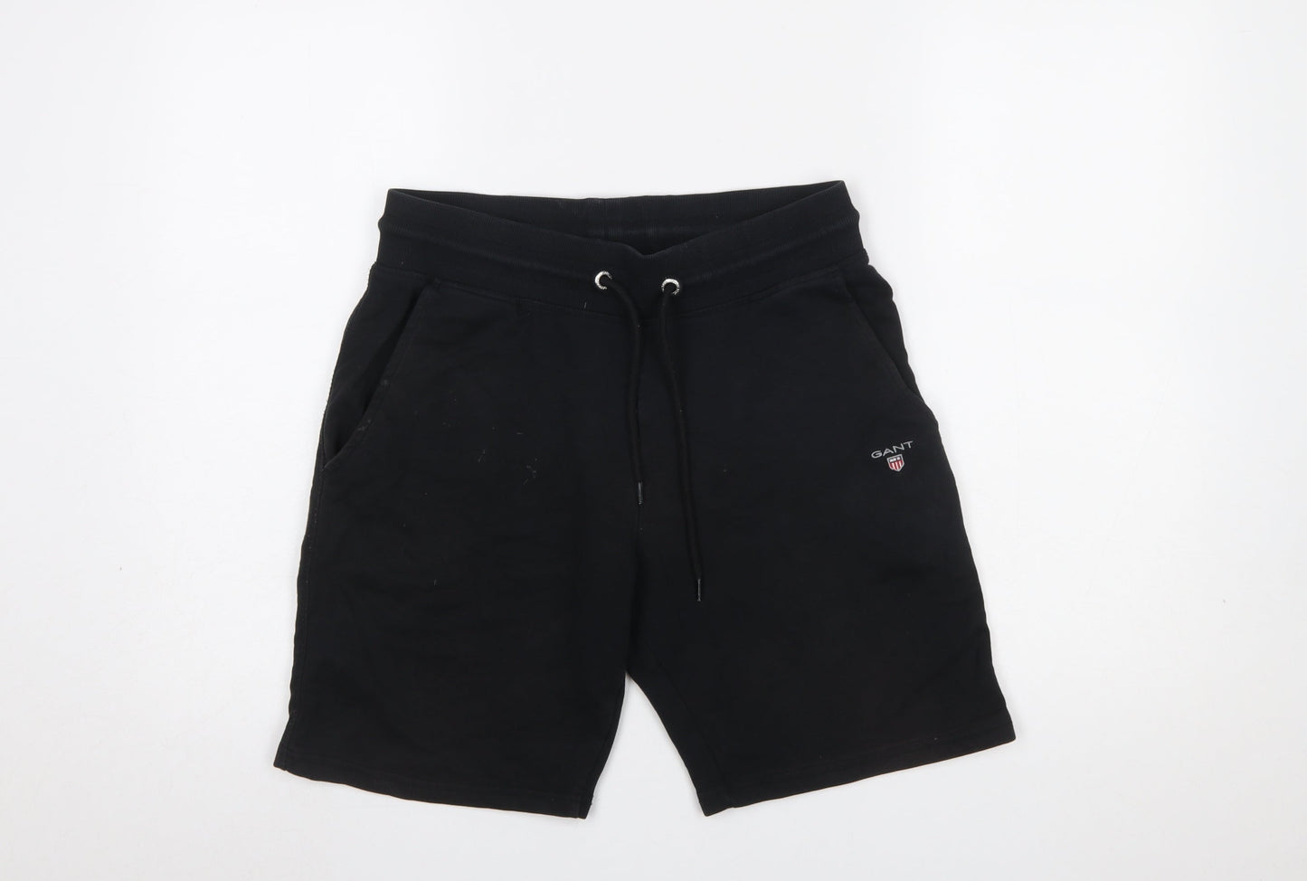 GANT Men's Black Sweat Shorts Size S Elastic Waist Casual