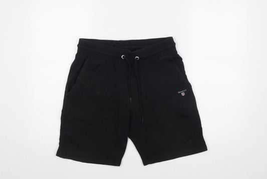 GANT Men's Black Sweat Shorts Size S Elastic Waist Casual