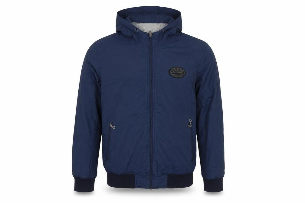 Springfield Men's Blue Hooded Windbreaker Jacket Size L