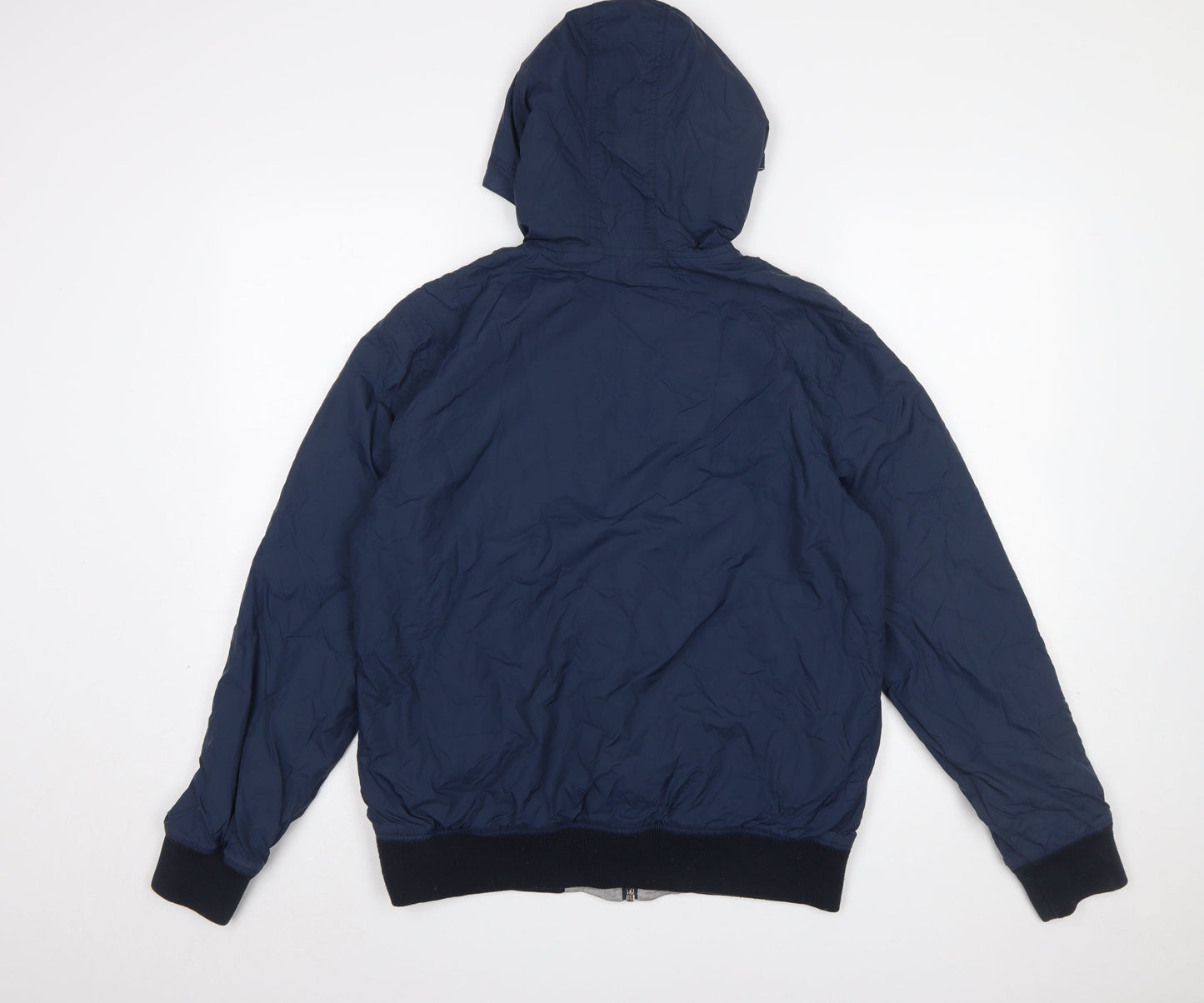Springfield Men's Blue Hooded Windbreaker Jacket Size L