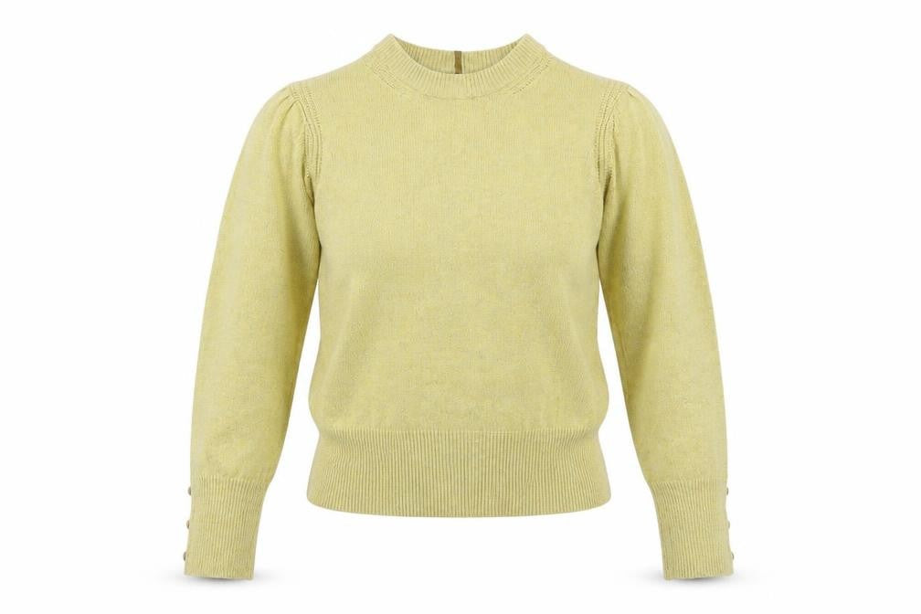 Marks & Spencer Per Una Women's Yellow Mock Neck Jumper Size 12