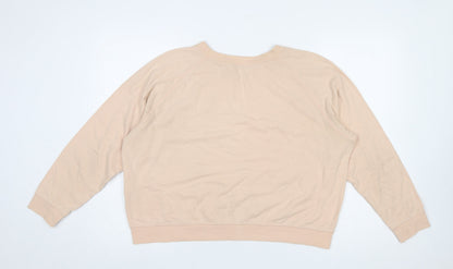 Jack Wills Women Beige Crew Neck Pullover Sweatshirt UK14