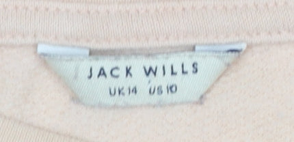 Jack Wills Women Beige Crew Neck Pullover Sweatshirt UK14