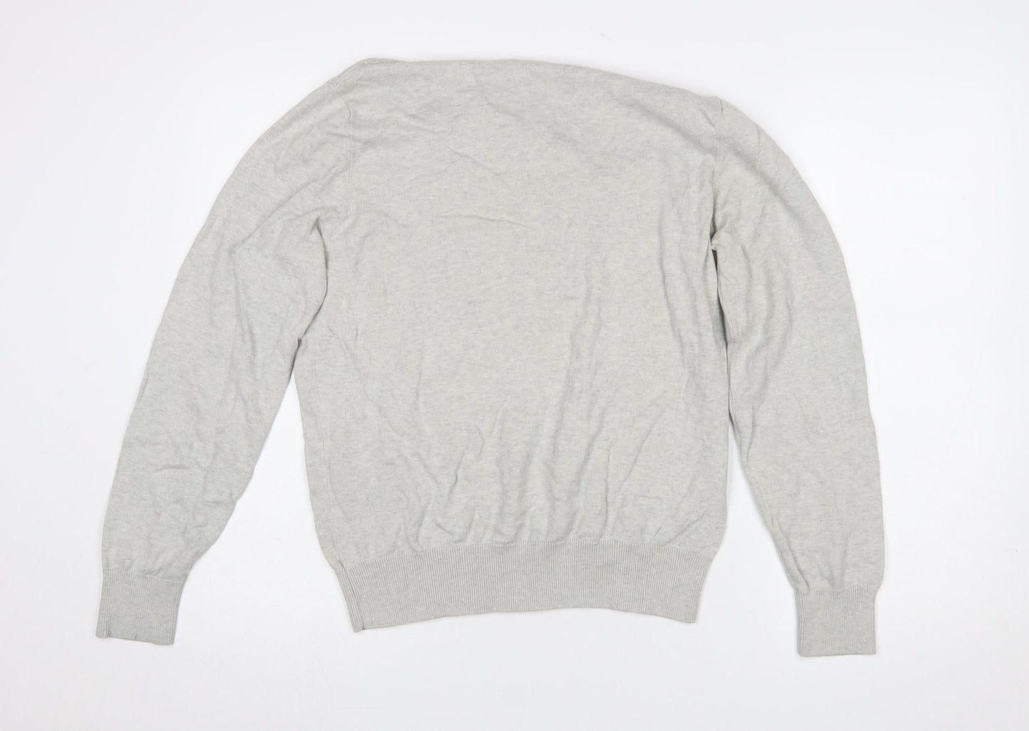 883 Police Men's Grey Cotton Crew Neck Pullover Jumper Medium