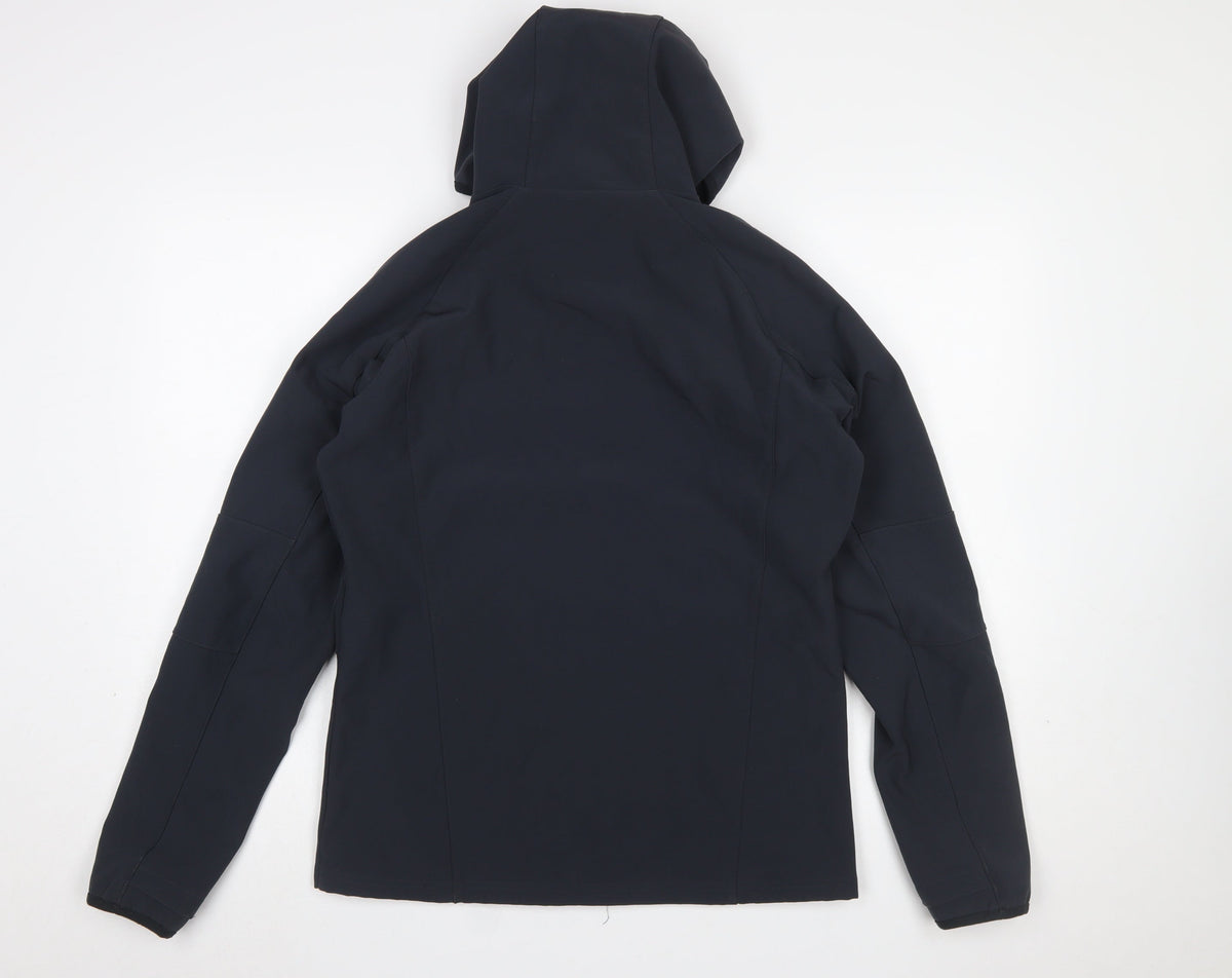 Quechua Boys Black Softshell Hooded Outdoor Jacket 14-15 Years