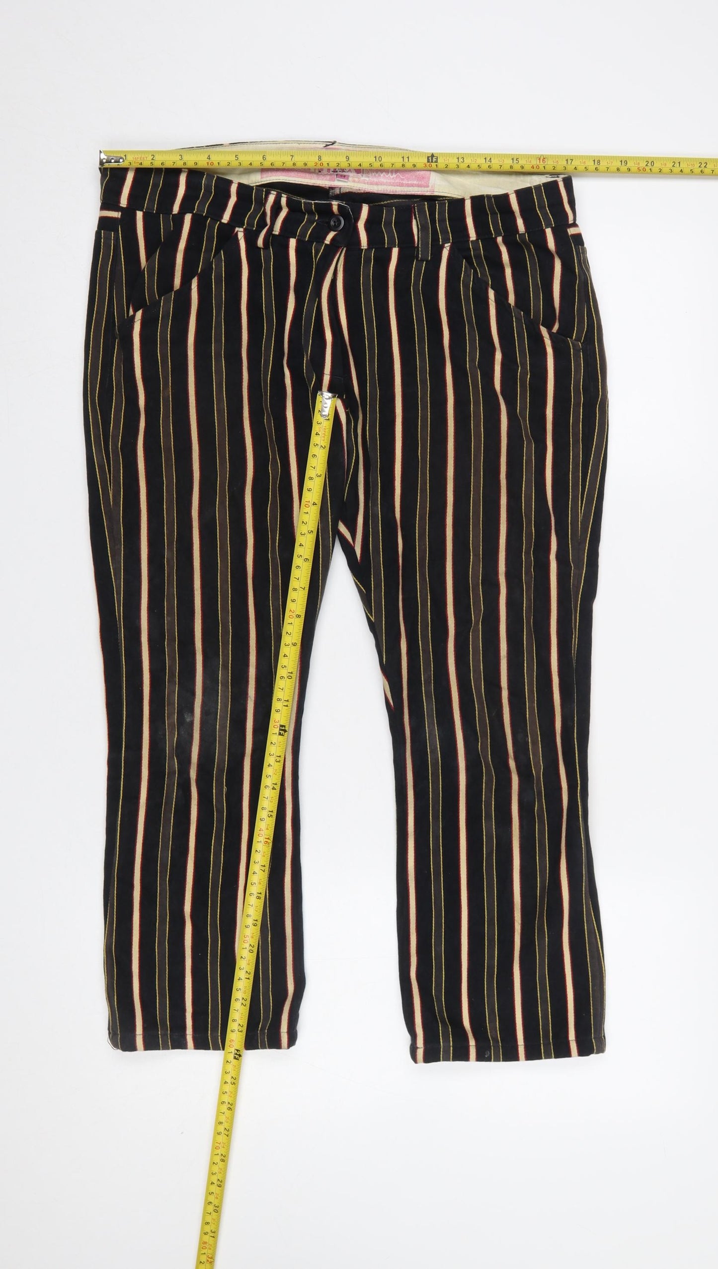 Paul Smith Women’s Multicoloured Striped Cotton Trousers Size 12