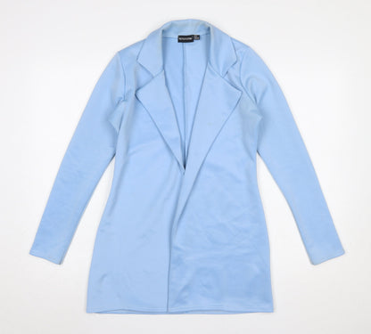 PRETTYLITTLETHING Women Blue Longline Blazer Jacket Size 8