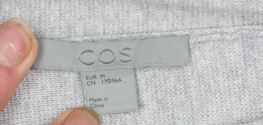 COS Womens Grey Roll Neck Long Sleeve Knit Top Size 12