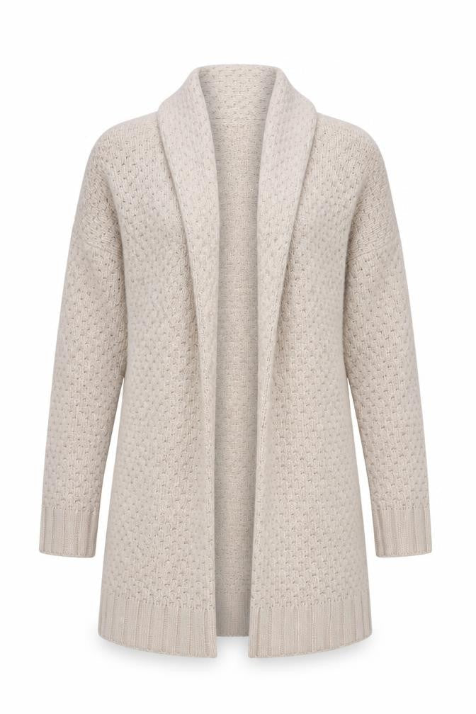 Gap Women Beige Wool Blend Open Cardigan Medium Long Sleeve Knit Jumper