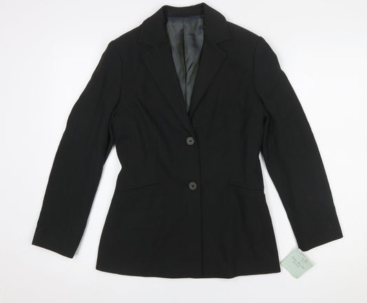 Anne Brooks Petite Black Two-Button Suit Jacket Size 6