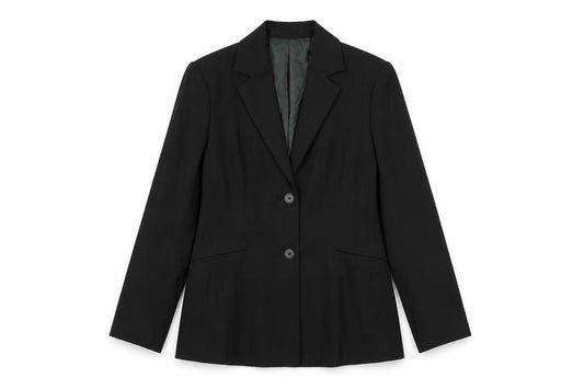 Anne Brooks Petite Black Two-Button Suit Jacket Size 6