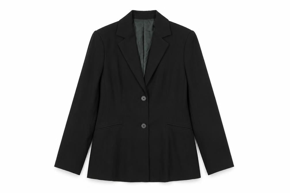 Anne Brooks Petite Black Two-Button Suit Jacket Size 6