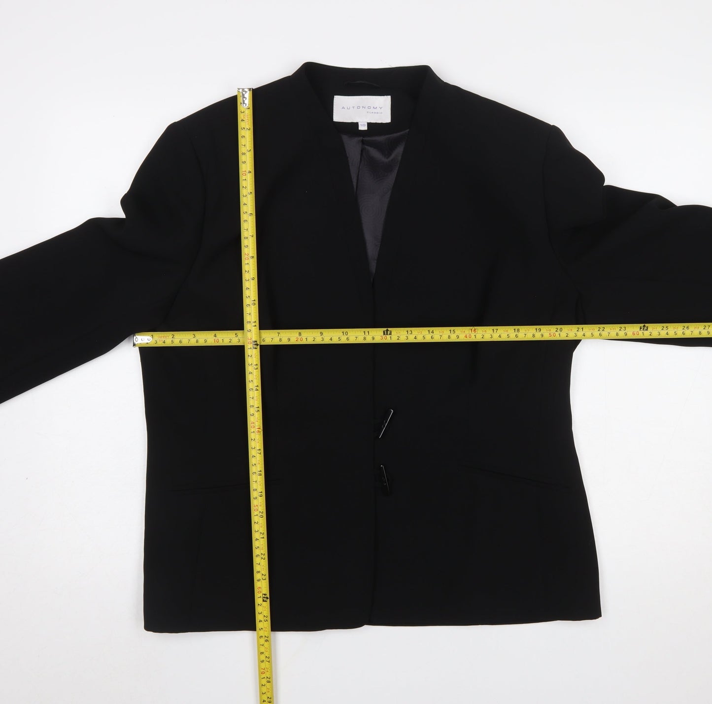 Autonomy Women's Black Classic Polyester Blazer Size 18