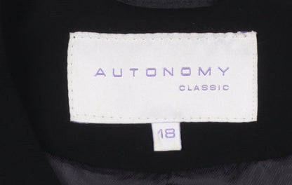 Autonomy Women's Black Classic Polyester Blazer Size 18