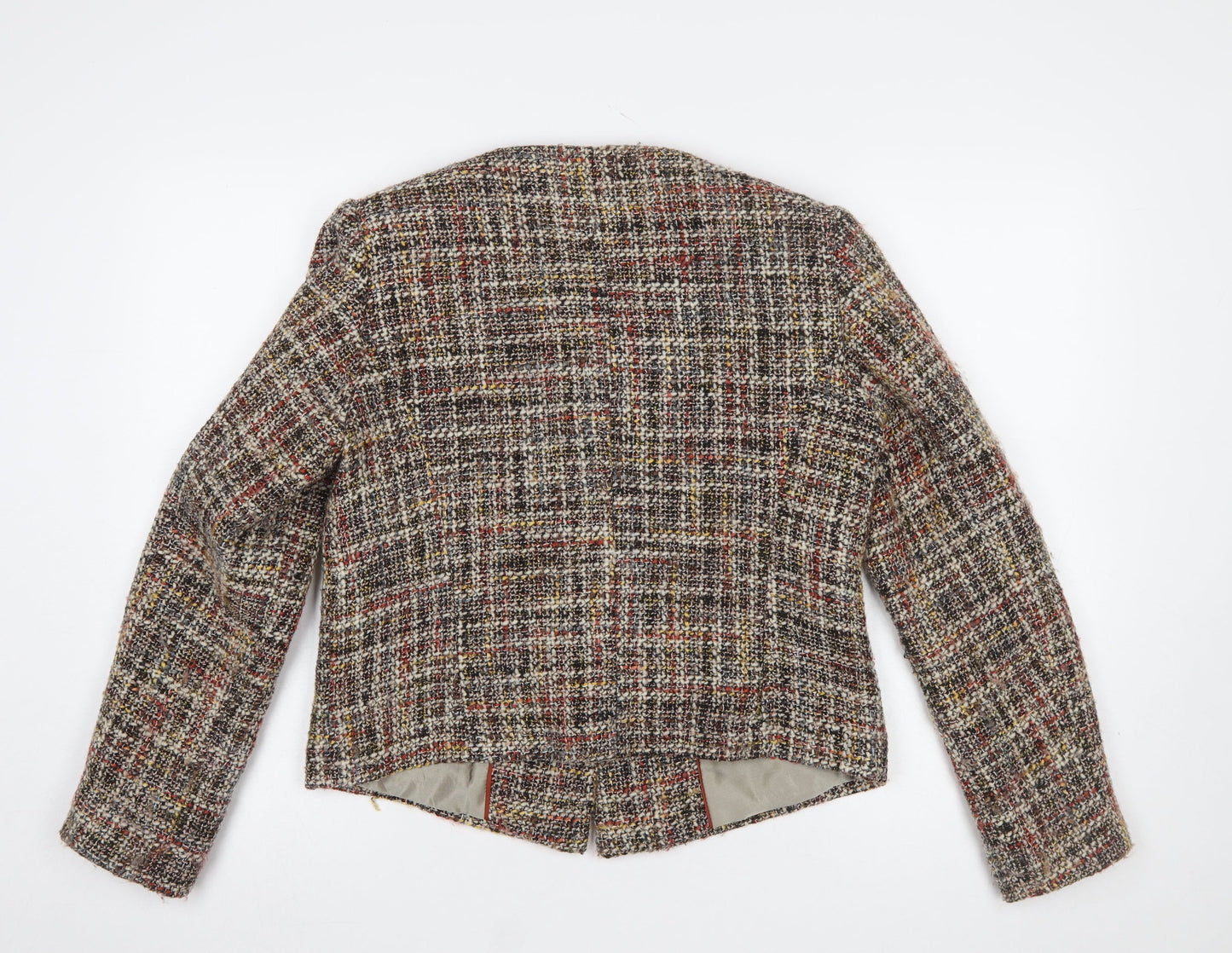 Marks and Spencer Women's Multicoloured Tweed Suit Jacket Size 12 Wool Blend Classic Style