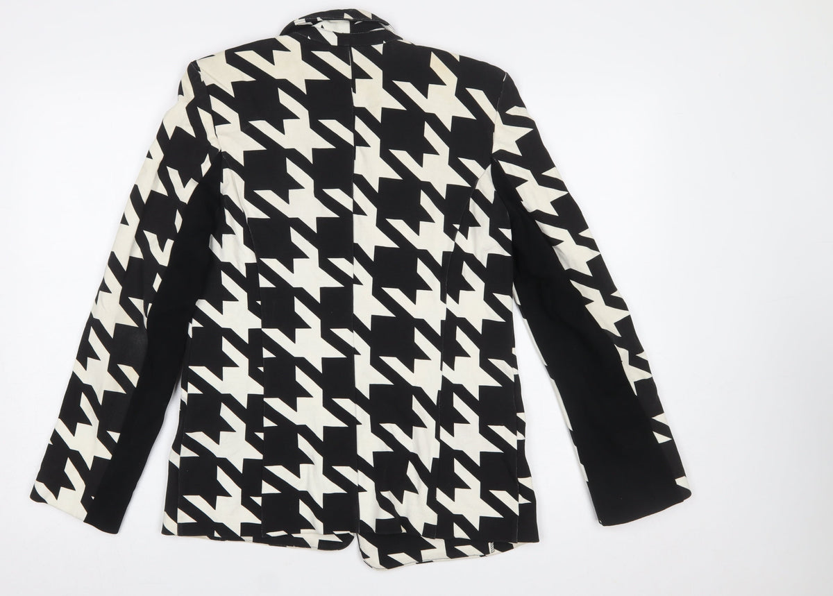 River Island Women’s Black & White Houndstooth Blazer Size 10
