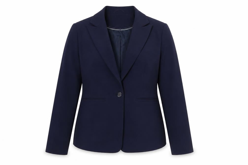 BHS Women French Blue Size 12 Polyester Single-Breasted Blazer