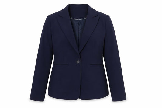 BHS Women French Blue Size 12 Polyester Single-Breasted Blazer