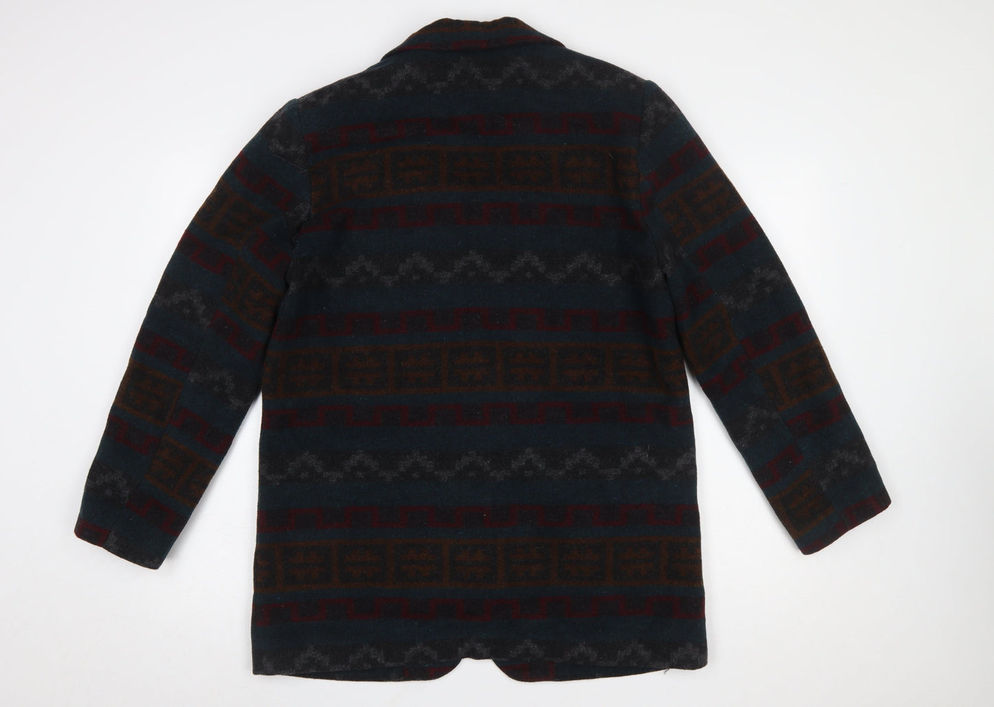 Braetan Womens Multicoloured Wool Blend Geometric Blazer M