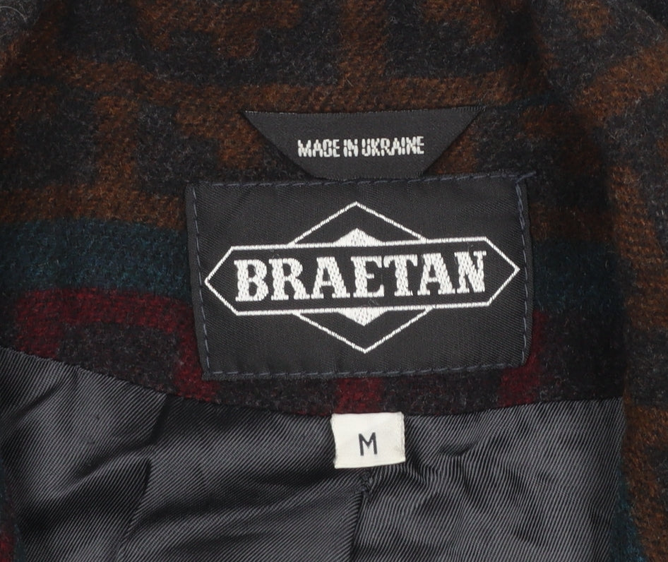 Braetan Womens Multicoloured Wool Blend Geometric Blazer M