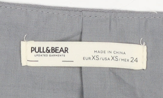 Pull&Bear Women's Grey XS Sleeveless Button Waistcoat