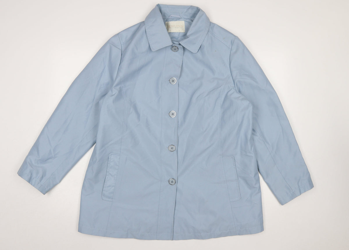 Rowlands of Bath Women's Blue Size 14 Mid-Length Blazer Jacket