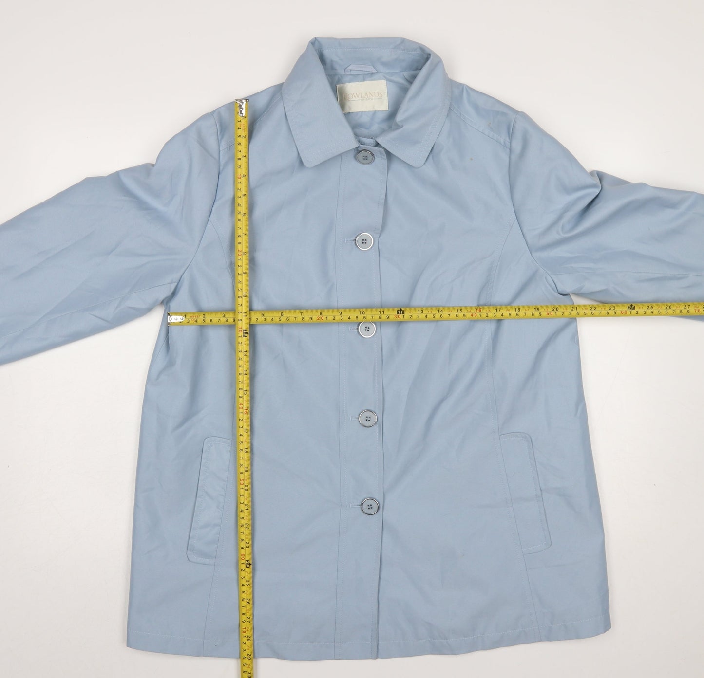 Rowlands of Bath Women's Blue Size 14 Mid-Length Blazer Jacket