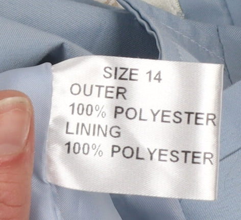 Rowlands of Bath Women's Blue Size 14 Mid-Length Blazer Jacket
