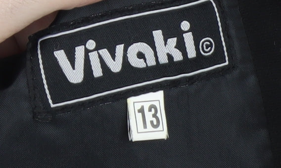 Vivaki Women's Black Classic Polyester Blazer Size 12