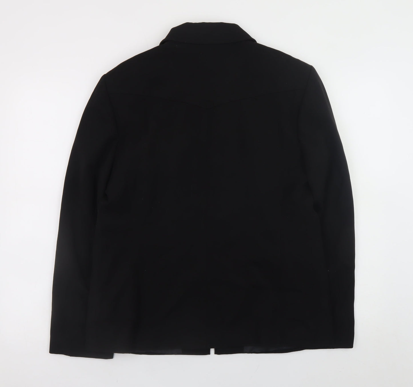 Gelco Womens Black Size 14 Full Zip Collared Jacket
