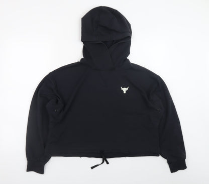Under Armour Women Black Small Loose Fit Pullover Hoodie Project Rock