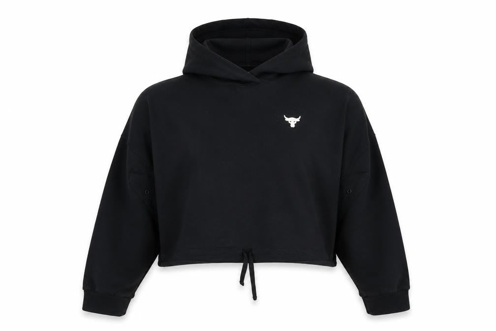 Under Armour Women Black Small Loose Fit Pullover Hoodie Project Rock