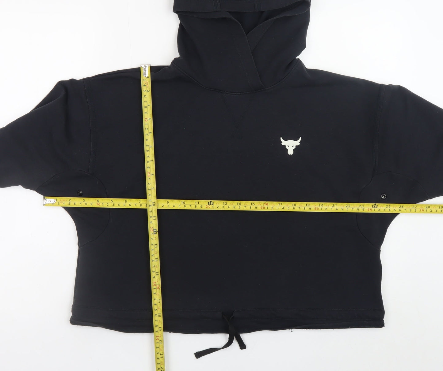 Under Armour Women Black Small Loose Fit Pullover Hoodie Project Rock