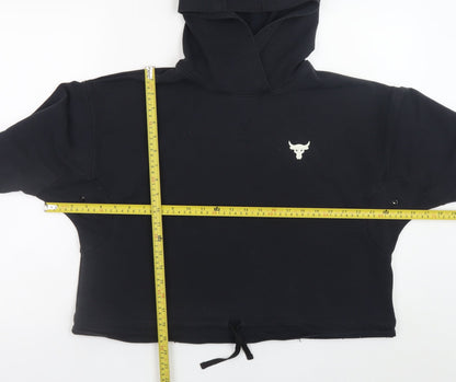Under Armour Women Black Small Loose Fit Pullover Hoodie Project Rock