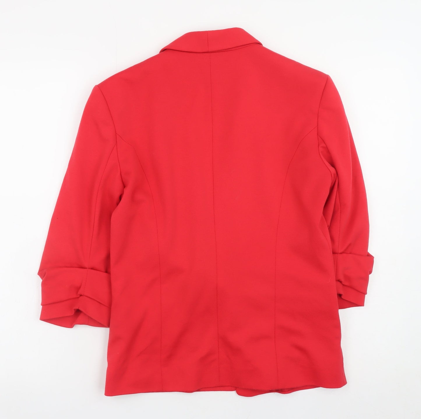 Miss Selfridge Women Red Blazer Jacket UK 10 Regular Fit Mid-Length
