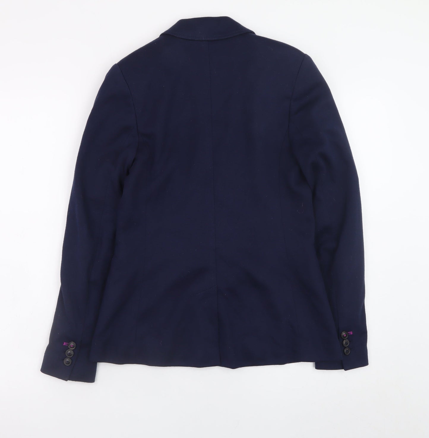 Joules Womens Navy Blue Blazer Size 8 Regular Lined Jacket