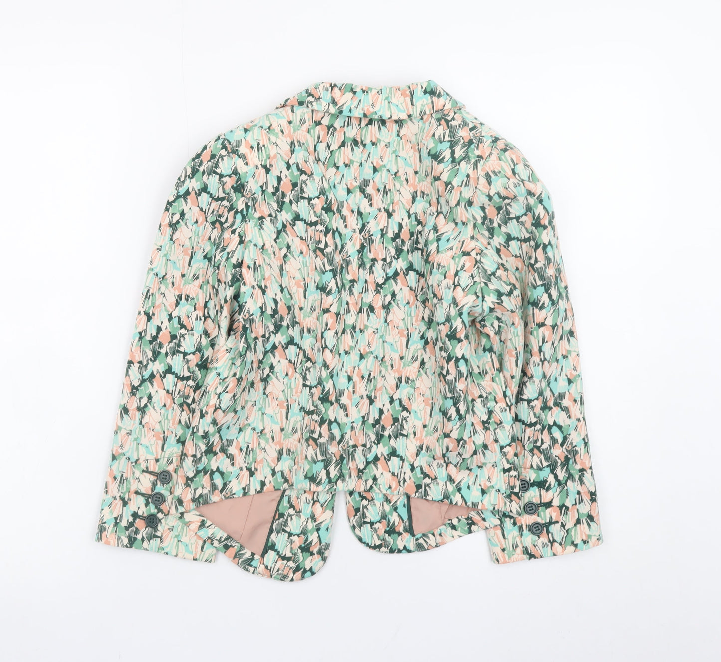 H&M Women's Multicoloured Blazer Size 8 Lightweight Lined Jacket