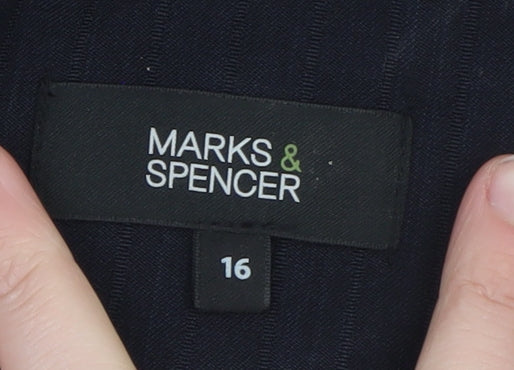 Marks and Spencer Women’s Blue Size 16 Blazer Jacket Lined Workwear