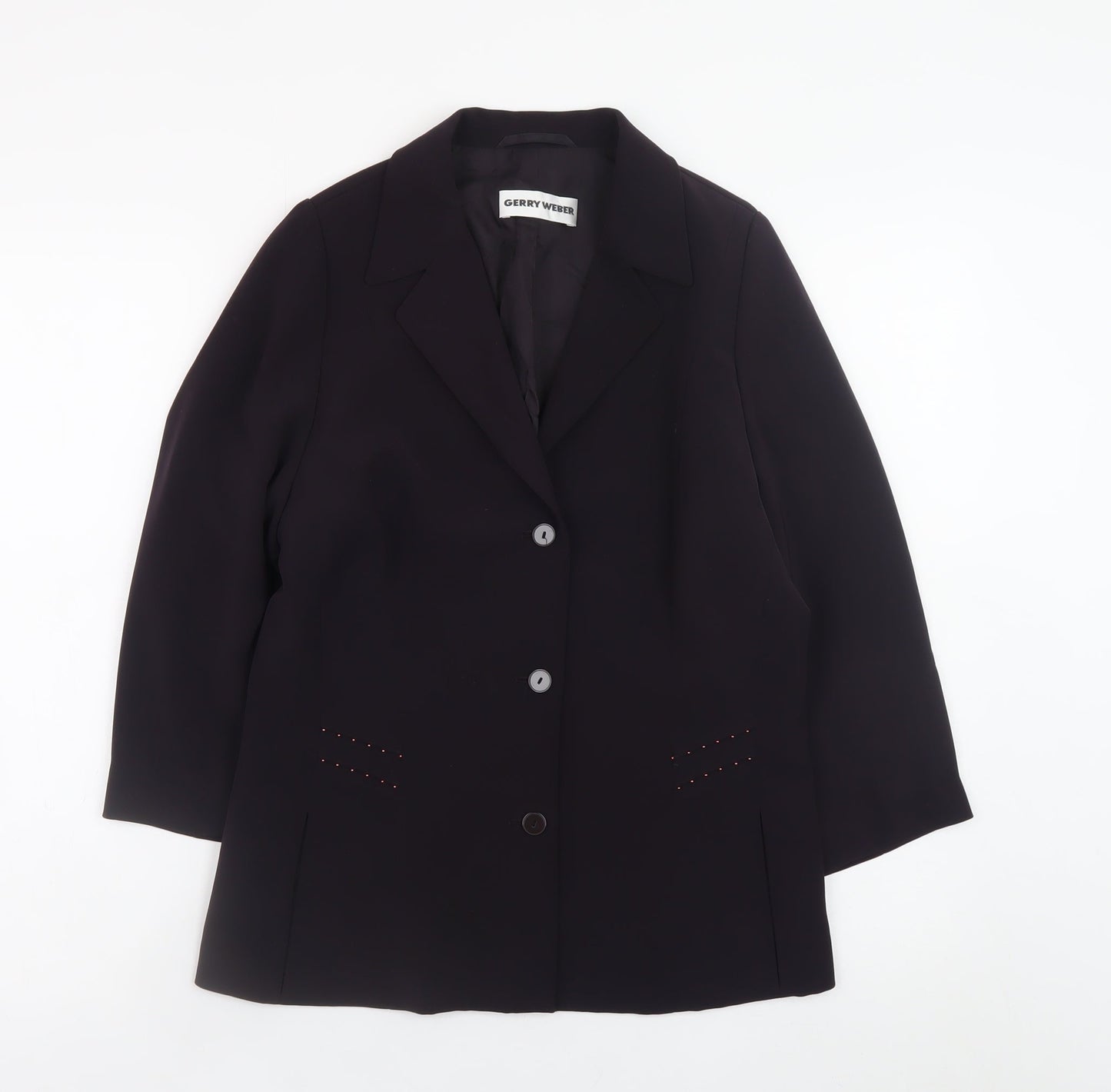 Gerry Weber Women's Black Size 12 Classic Polyester Blazer